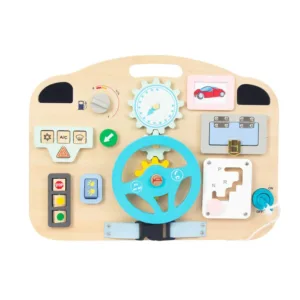 Tabla de activitati din lemn Montessori Busy Board Car