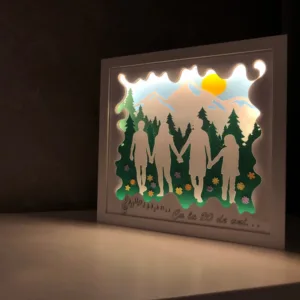Tablou luminos Parinti si copii 044