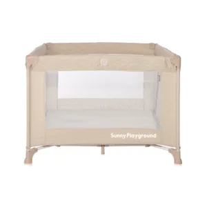Tarc de joaca pentru copii Lorello Sunny Playground Fog Beige Star deschidere laterala cu fermoar