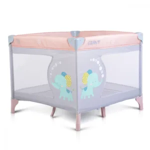 Tarc de joaca pliabil pentru copii 93x93 cm Giant Moni Giant Light Pink