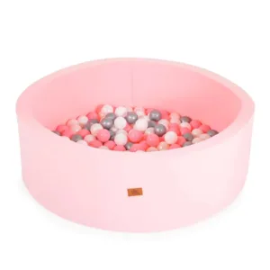 Tarc moale de joaca 80 cm diametru cu 200 mingi Moni Roz