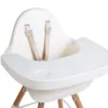 Tavita scaun de masa Childhome Evolu + protectie din silicon alb