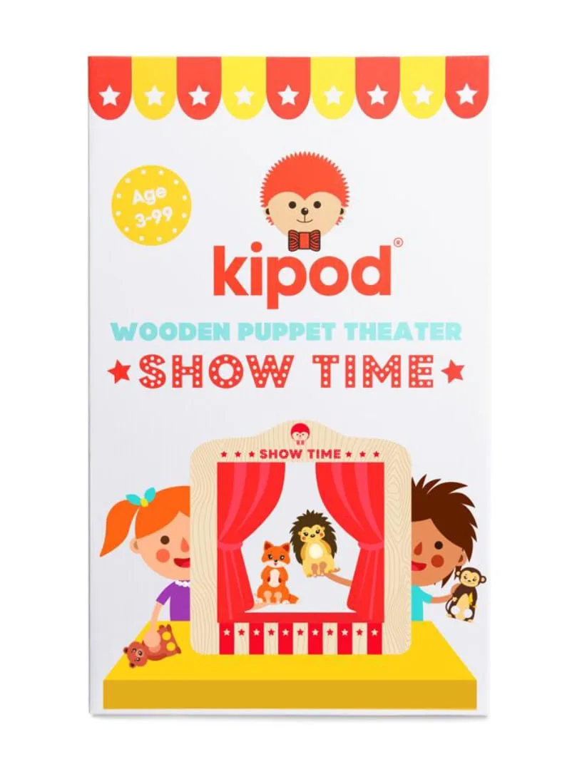 Teatru de papusi din lemn pentru masa