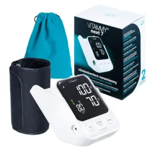 Tensiometru electronic de brat Vitammy Next 7 manseta 22-40 cm albnegru