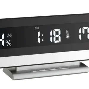 Termo-higrometru cu ceas si alarma iluminat TFA 60.2011