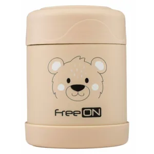Termos FreeON pentru alimente solide Beige Bear
