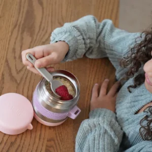 Termos cu lingurita Melii pink 300 ml