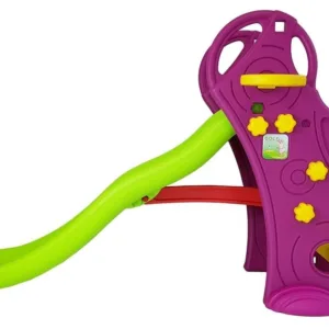 Tobogan 140 cm cu cos de baschet mov cu verde