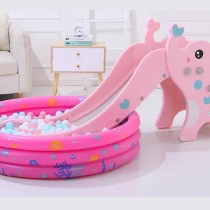 Tobogan 2in1 Nichiduta Garden Elephant Pink cu inaltime reglabila