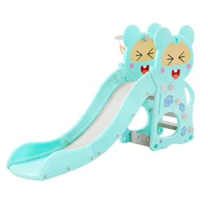 Tobogan Nichiduta Blue Happy Baby 2in1 cu cos de baschet