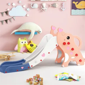 Tobogan Nichiduta Garden Elephant Pink 2 in 1 cu Trepte late