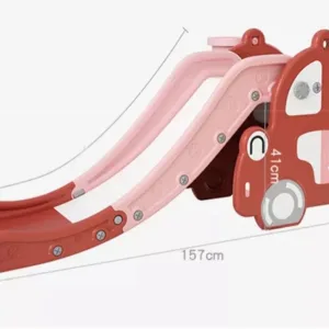 Tobogan Nichiduta Garden Happy Car Roz 2 in 1 cu Protectii laterale inalte