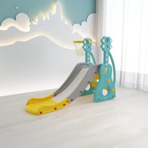 Tobogan Nichiduta Garden Musical 2 in 1 cu cos de baschet cu structura solida