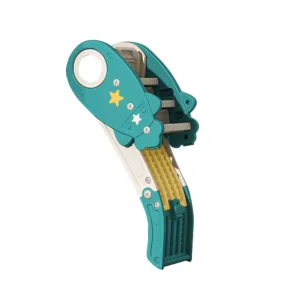 Tobogan pentru copii Moni Rocket Green cu design pliabil