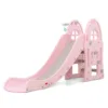 Tobogan pentru copii Nichiduta Garden Happy Slide Pink cu protectii laterale