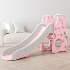 Tobogan pentru copii Nichiduta Garden Moon and Stars Roz 2in1 pentru interiorexterior cu margini rotunjite