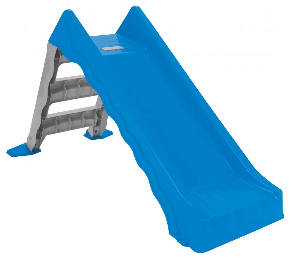 Tobogan pliabil cu sistem atasare furtun cu apa Pilsan Wavy water AlbastruGri