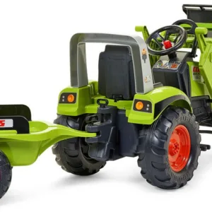 Tractor Falk cu pedale Claas Axos 330 cu cupa si remorca