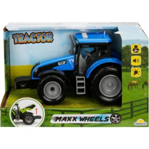 Tractor albastru cu lumini si sunete