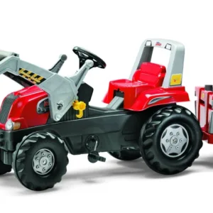 Tractor cu pedale Rolly Toys Junior cu remorca si cupa