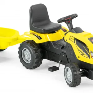 Tractor cu pedale si remorca Micromax MMX Yellow