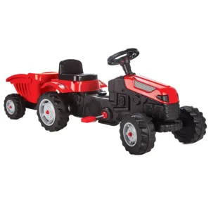 Tractor cu pedale si remorca pentru copii de la 3ani pana la 50kg
