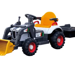 Tractor electric cu remorca si cupa pentru copii Nichiduta Digger Scorpion Yellow 12V
