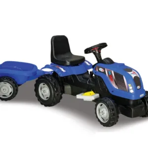 Tractor electric pentru copii Micromax MMX Blue 35W cu remorca