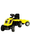Tractor electric pentru copii Micromax MMX Yellow 35W cu remorca
