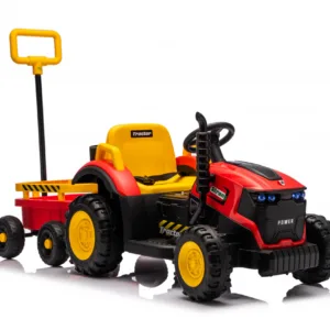 Tractor electric pentru copii Nichiduta Strong Power Red cu remorca