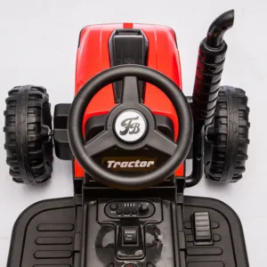 Tractor electric pentru copii Nichiduta Strong Power Yellow cu remorca