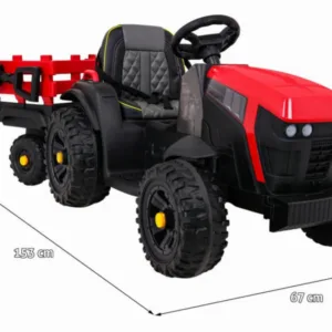 Tractor electric pentru copii Novokids Super Tytan Farmer XXL Rosu cu acumulator
