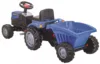 Tractor pentru copii Pilsan Power Blue cu remorca