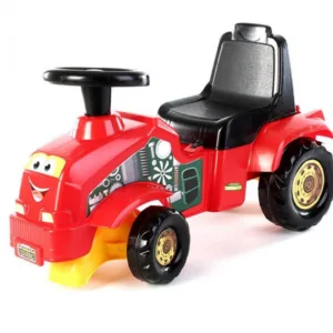 Tractor pentru copii fara pedale Dede Rosu cu portbagaj sub scaun