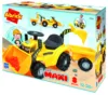 Tractoras copii fara pedale Ecoiffier 7850 Backhoe Ride on Maxi Abrick cu remorca