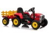 Tractoras electric Kinderauto BJ-611 60W 12V cu remorca si telecomanda  Rosu