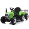 Tractoras electric Kinderauto BJ-611 60W 12V cu remorca si telecomanda  Verde