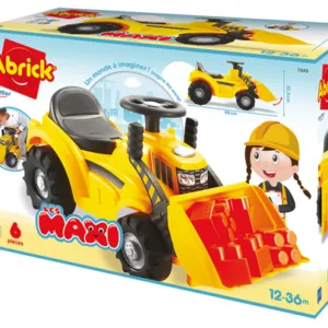 Tractoras fara pedale cu cupa si 6 cuburi Ecoiffier