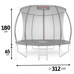 Trambulina de gradina cu plasa interioara 312 cm Neo-Sport NS-10C231 Negru