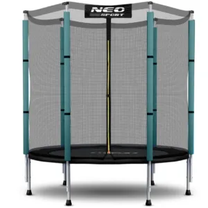 Trambulina de gradina pentru copii 140 cm 4.5ft Neo-Sport Verde inchis