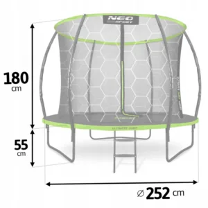 Trambulina de gradina pentru copii Neo-Sport Comb 252cm 8ft