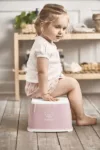 Treapta inaltator pentru baie Step Stool Powder Pink  White
