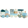 Tren colorat din lemn cu cuburi Eichhorn Panda 16 piese
