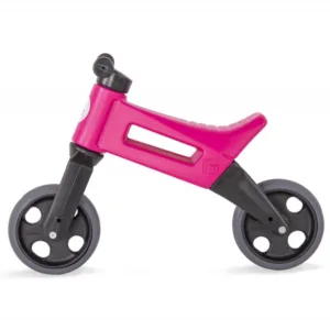 Tricicleta copii fara pedale 2 in 1 cu cosulet pentru ghidon Funny Wheels Rider Sport RozNegru