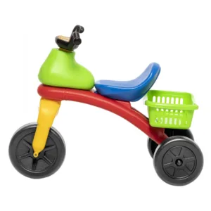 Tricicleta copii fara pedale Dohany Trappola 6 Motor Multicolor cosulet Verde de la 3 ani pana la 30 kg