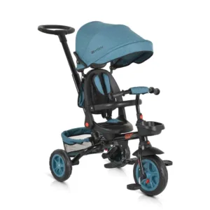 Tricicleta cu parasolar si scaun rotativ Byox Explore 360 Turcoaz