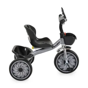 Tricicleta cu pedale pentru copii Byox Twiddle Grey cu Roti EVA