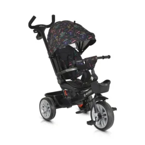 Tricicleta cu scaun rotativ 360 Byox Space Negru Cosmos