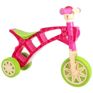 Tricicleta de echilibru fara pedale cu trei roti Minibike Pink recomandata copiilor de la 1 an