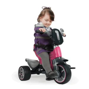 Tricicleta evolutiva pentru copii Injusa Body Pink cu maner parental